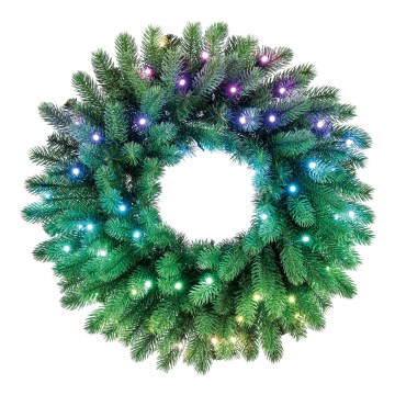 Twinkly - LED RGB À intensité variable Couronne de Noël PRE-LIT WREATH 50xLED d. 61cm Wi-Fi