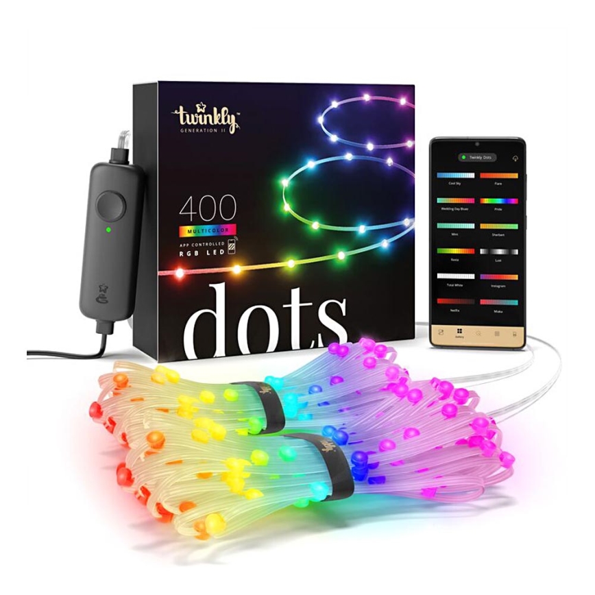 Twinkly - LED RGB Buiten dimbaar strip DOTS 400xLED 20 m IP44 Wi-Fi