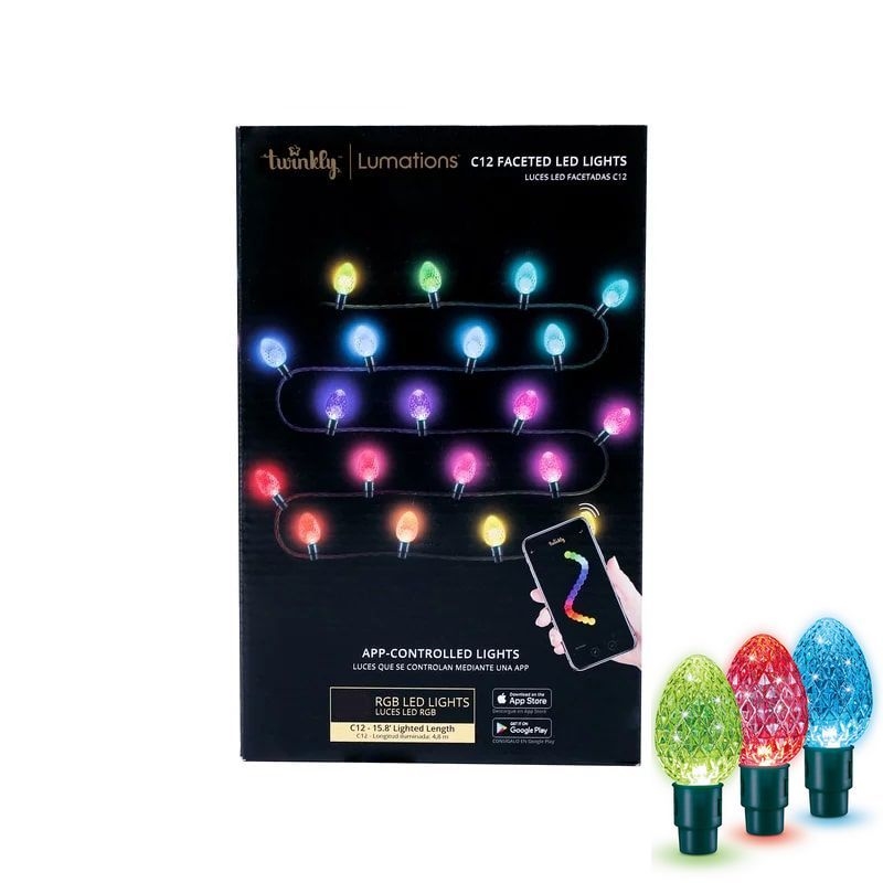 Twinkly - LED RGB Dimbaar buitenshuis Kerst lichtsnoer FACETED 40xLED 14,5 m IP44 Wi-Fi