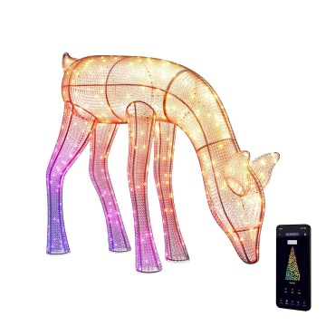 Twinkly - LED RGBW Dimbaar buitenshuis Kerstmis rendier REINGEERS 160xLED IP44 Wi-Fi