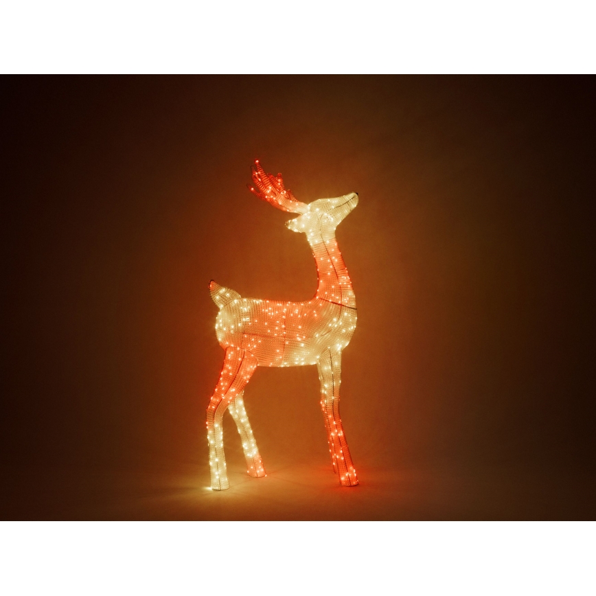 Twinkly - LED RGBW Dimbaar buitenshuis Kerstmis rendier REINGEERS 240xLED IP44 Wi-Fi