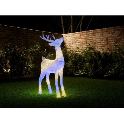 Twinkly - LED RGBW Dimbaar buitenshuis Kerstmis rendier REINGEERS 240xLED IP44 Wi-Fi