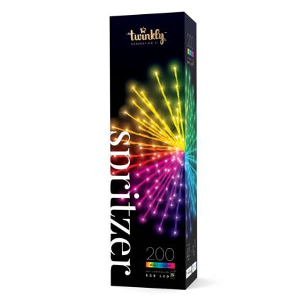 Twinkly - LED RGB Dimbaar buitenshuis kerstster SPRITZER 200xLED IP44 Wi-Fi