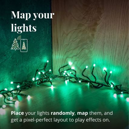 Twinkly - LED RGBW Dimbaar buitenshuis Kerst lichtsnoer CLUSTER 400xLED 9,5m IP44 Wi-Fi