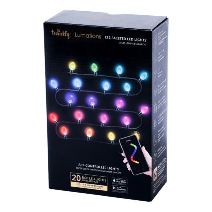 Twinkly TWC9040STP-GEU - Guirlande de Noël RGB extérieure 40xLED 14,5 m IP44 Wi-Fi