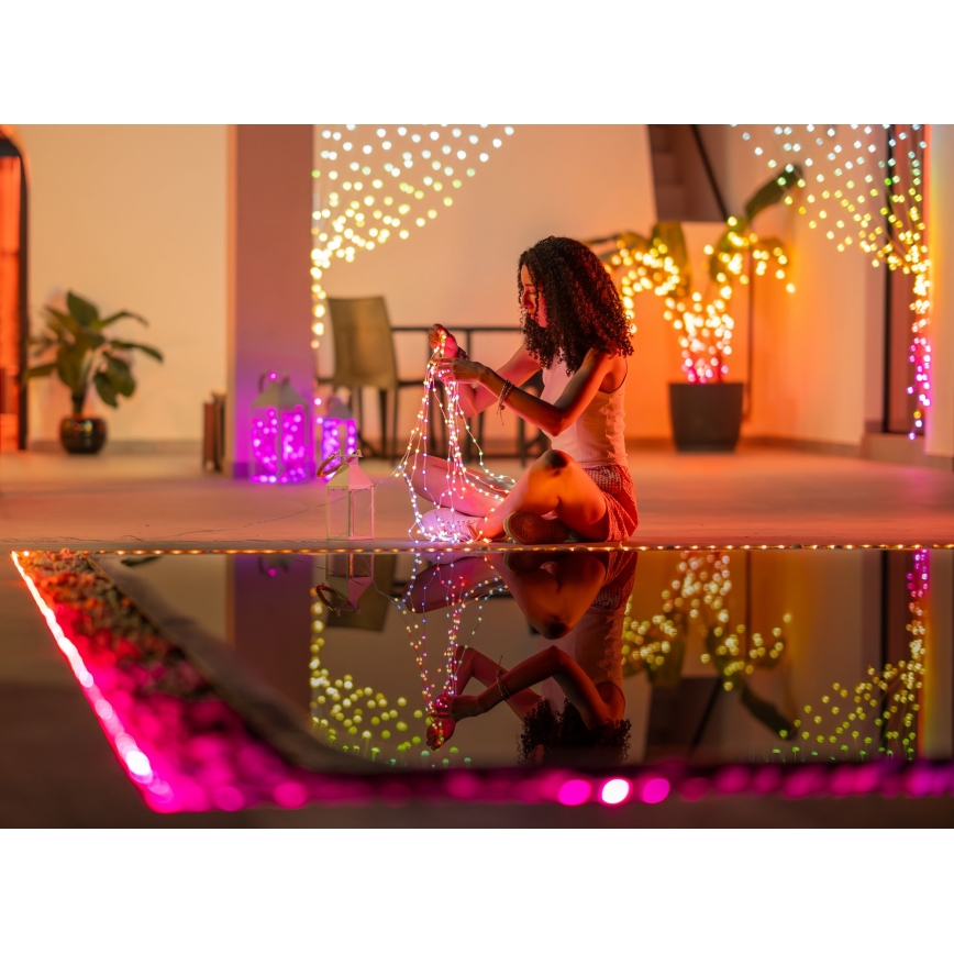 Twinkly - LED RGB Dimbare Kerstlichtsnoer DOTS 60xLED 7 m USB Wi-Fi