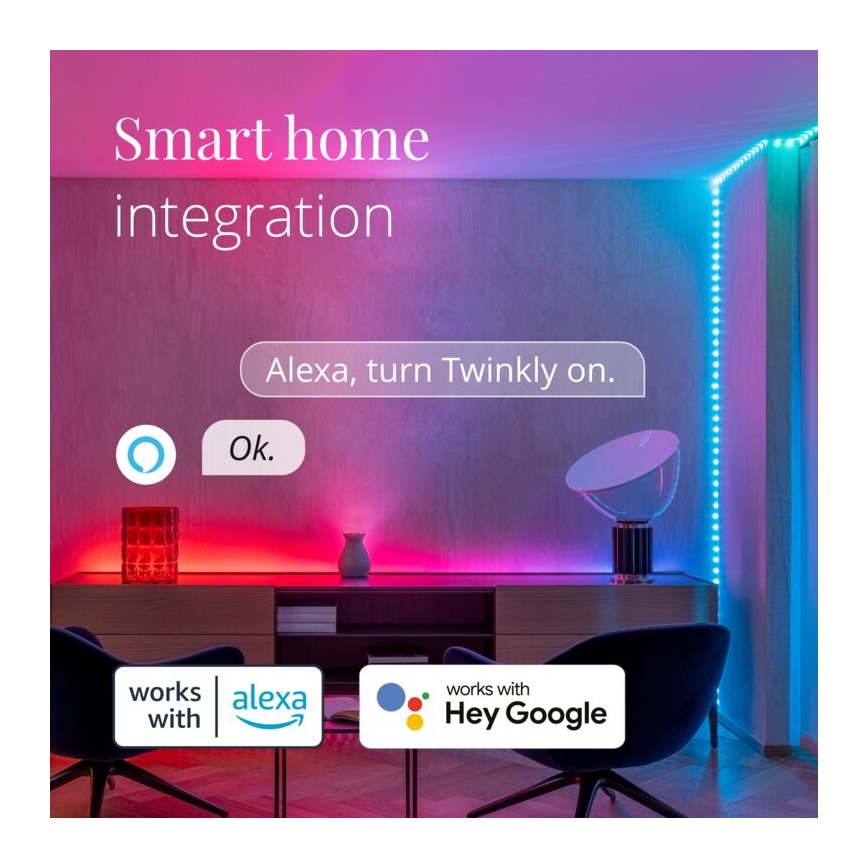 Twinkly -  Ruban LED RGB à intensité variable DOTS 200xLED 10 m IP44 WiFi