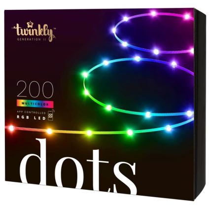 Twinkly -  Ruban LED RGB à intensité variable DOTS 200xLED 10 m IP44 Wi-Fi