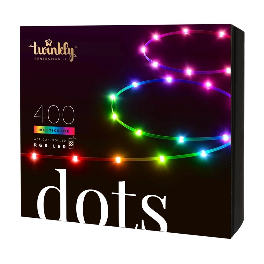 Twinkly - Ruban LED RGB à intensité variable DOTS 400xLED 20 m IP44 Wi-Fi