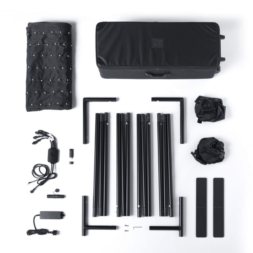 Twinkly - LIGHTWALL mur lumineux extérieur LED RGBW dimmable et musical 1120xLED 2,6x2,7 m IP44 Wi-Fi + dongle musical