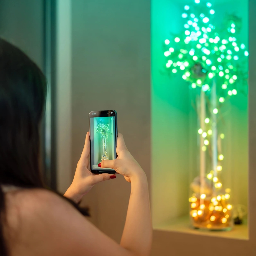 Twinkly - CANDIES RGB-dimbaar LED-lichtsnoer, 200 LEDs, 14 m, USB, Wi‑Fi