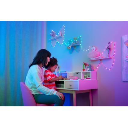 Twinkly - CANDIES RGB-dimbaar LED-lichtsnoer, 200 LEDs, 14 m, USB, Wi‑Fi
