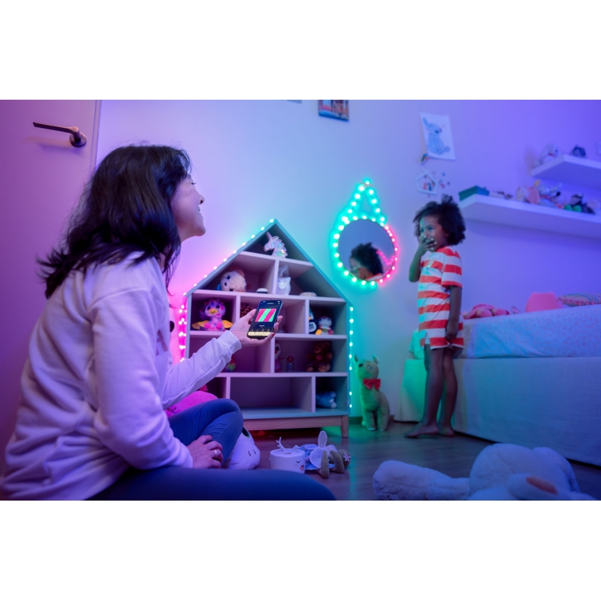 Twinkly - Guirlande de Noël LED RGB à intensité variable CANDIES 200xLED 14 m USB Wi-Fi