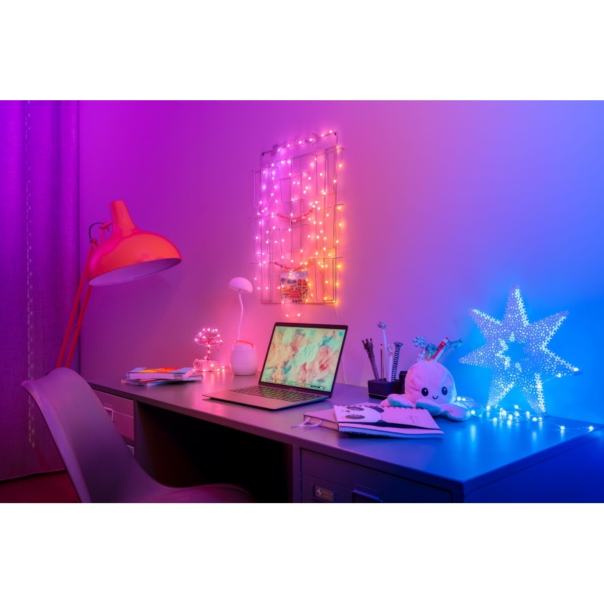 Twinkly - Guirlande LED RGB dimmable CANDIES 200 LED 14 m USB Wi-Fi