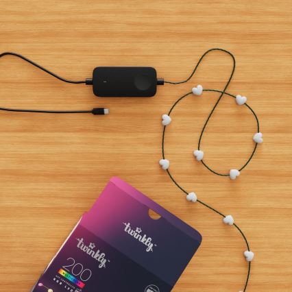 Twinkly - Guirlande LED RGB dimmable CANDIES 200 LED 14 m USB Wi-Fi