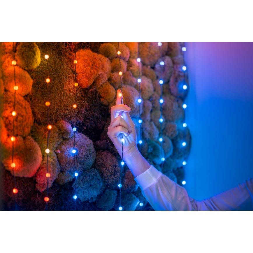 Twinkly - Guirlande de Noël LED RGB à intensité variable CANDIES 200xLED 14 m USB Wi-Fi