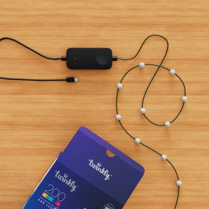 Twinkly - Guirlande de Noël LED RGB à intensité variable CANDIES 200xLED 14 m USB Wi-Fi