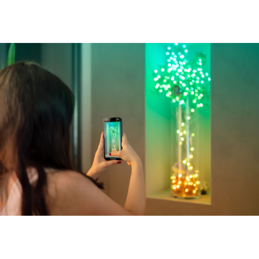 Twinkly - Guirlande LED RGB à intensité réglable CANDIES 100 LED 8 m USB Wi-Fi