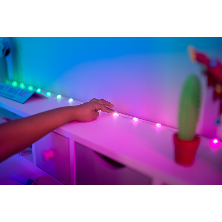 Twinkly - Guirlande CANDIES 200 LED RGB dimmable 14 m USB Wi‑Fi