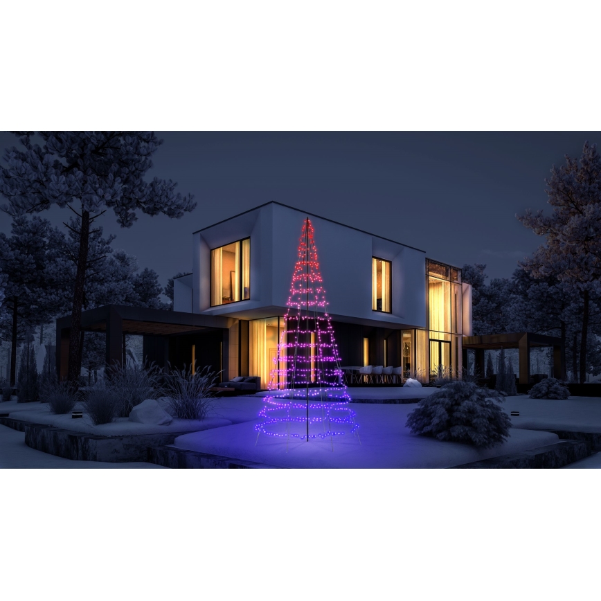 Twinkly - Arbre de Noël extérieur LED RGBW dimmable LIGHT TREE 1000xLED 6 m IP44 Wi-Fi