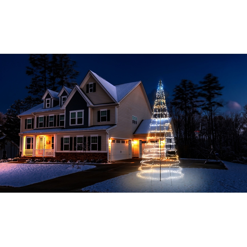 Twinkly - Arbre de Noël extérieur LED RGBW dimmable LIGHT TREE 1000xLED 6 m IP44 Wi-Fi