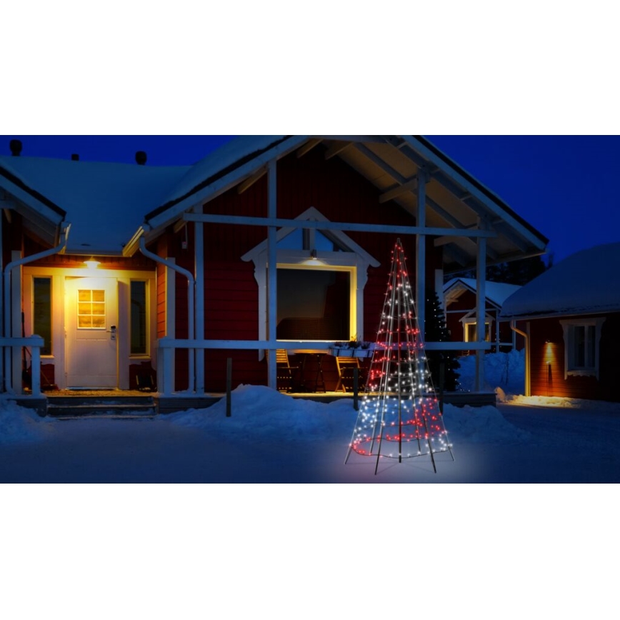 Twinkly - Sapin de Noël LED RGBW à intensité variable extérieur 300xLED 2m IP44 Wi-Fi