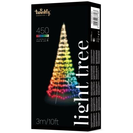 Twinkly - LED RGBW Dimbaar buitenshuis Kerstboom LIGHT TREE 450xLED 3m IP44 Wi-Fi