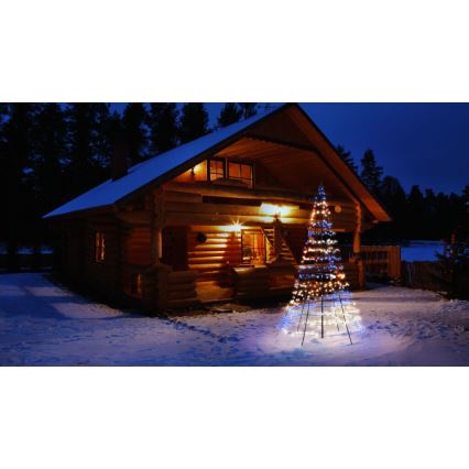 Twinkly - Sapin de Noël LED RGBW extérieur à intensité variable LIGHT TREE 450xLED 3m IP44 Wi-Fi