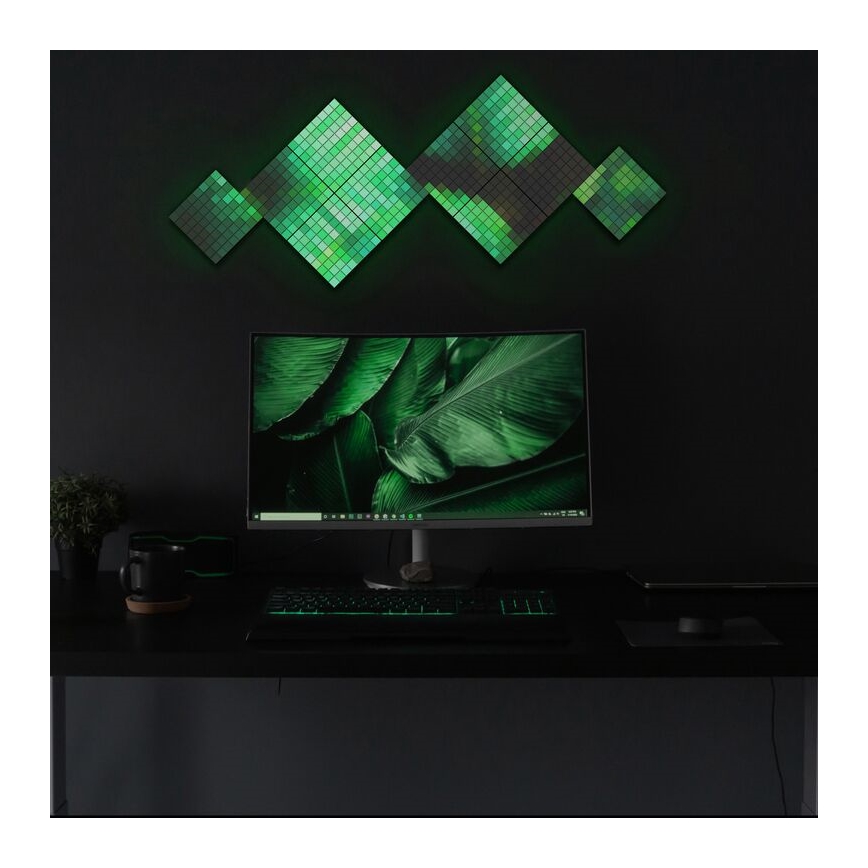 Twinkly - LOT 6xLED RGB Panneau à intensité variable SQUARES 64xLED 16x16 cm Wi-Fi