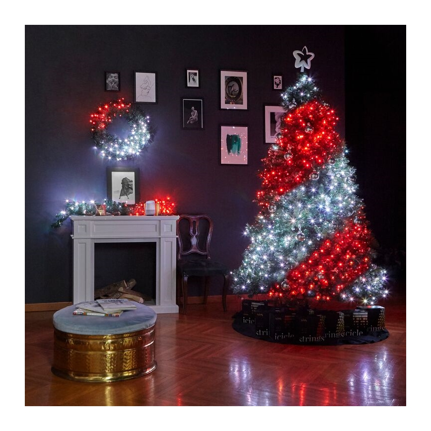Twinkly - LED RGB À intensité variable Couronne de Noël PRE-LIT WREATH 50xLED d. 61cm Wi-Fi