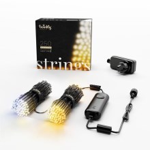Twinkly TWS250GOP-BEU - LED Kerst Lichtketting 250xLED 23,5m IP44 Wi-Fi