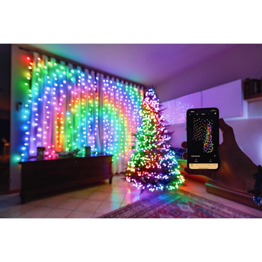 Twinkly TWS250SPP-TEU -Guirlande de noël LED RGBW extérieure STRINGS 250xLED 23,5m IP44 Wi-Fi