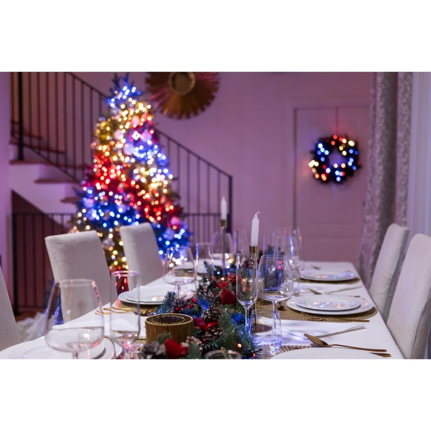 Twinkly TWS250SPP-TEU -Guirlande de noël LED RGBW extérieure STRINGS 250xLED 23,5m IP44 Wi-Fi