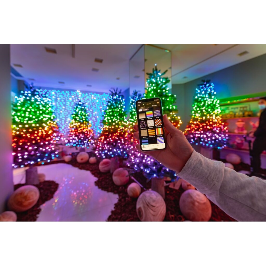Twinkly - LED RGB À intensité variable extérieur guirlande de Noël STRINGS 250xLED 23,5m IP44 Wi-Fi