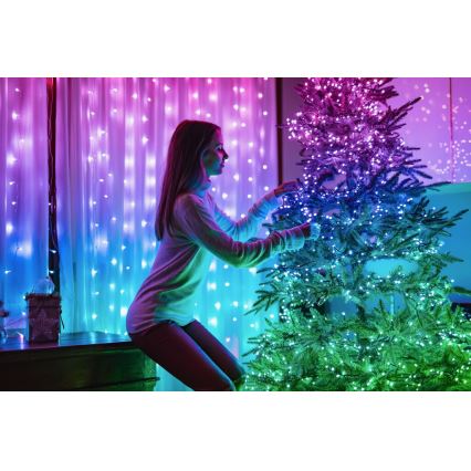 Twinkly - LED RGB À intensité variable extérieur guirlande de Noël STRINGS 250xLED 23,5m IP44 Wi-Fi