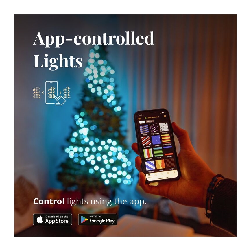 Twinkly - LED RGBW Dimbaar buitenshuis Kerst lichtsnoer STRINGS 400xLED 35,5m IP44 Wi-Fi