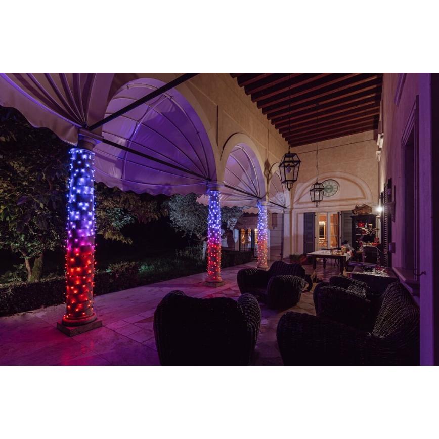 Twinkly - LED RGBW À intensité variable extérieur guirlande de Noël STRINGS 400xLED 35,5m IP44 Wi-Fi