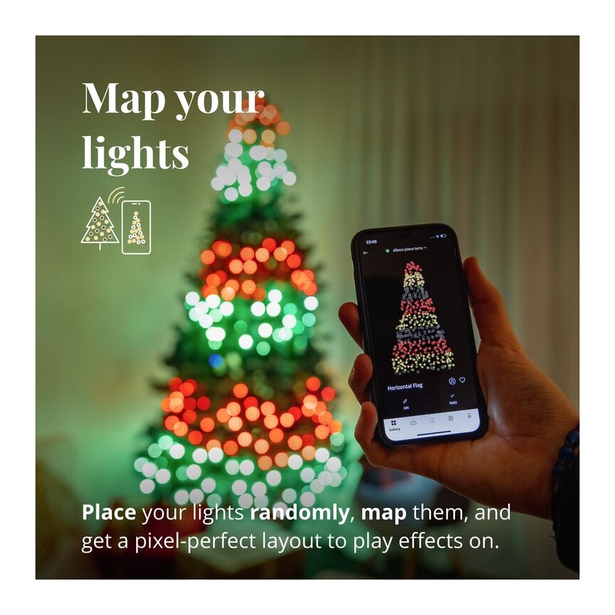 Twinkly - LED RGB Dimbaar buitenshuis Kerst lichtsnoer STRINGS 400xLED 35,5m IP44 Wi-Fi