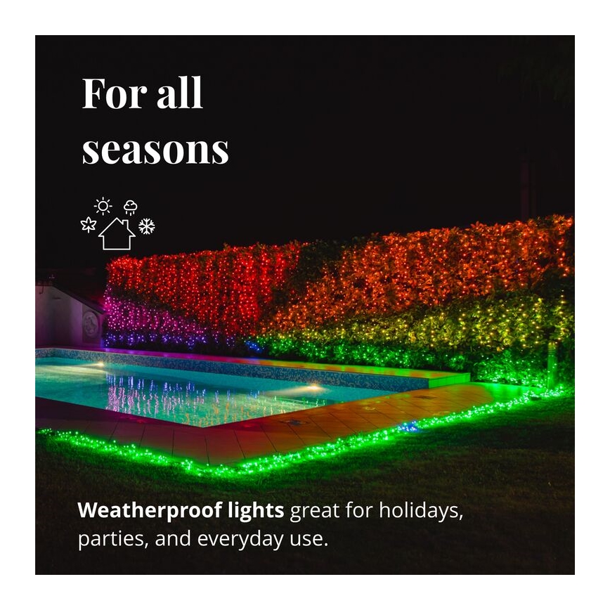 Twinkly - LED RGBW Dimbaar buitenshuis Kerst lichtsnoer STRINGS 600xLED 51,5m IP44 Wi-Fi