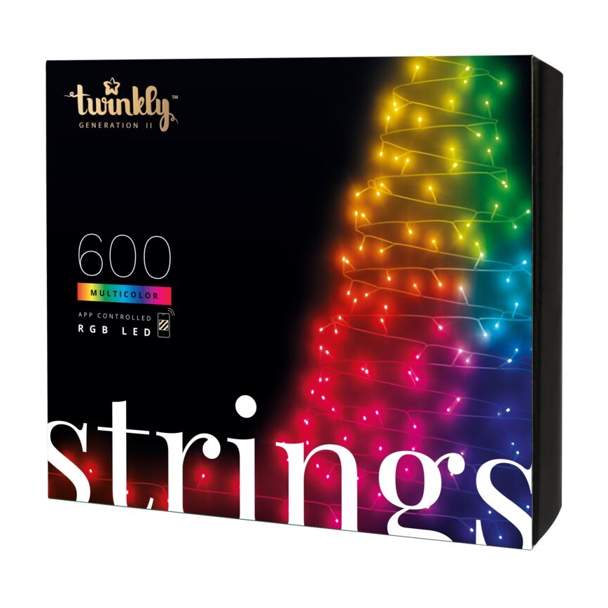 Twinkly - LED RGB Dimbaar buitenshuis Kerst lichtsnoer STRINGS 600xLED 51,5m IP44 Wi-Fi