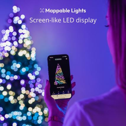 Twinkly - Guirlande de Noël extérieure LED RVB à intensité variable 750xLED 63,5m IP44 Wi-Fi