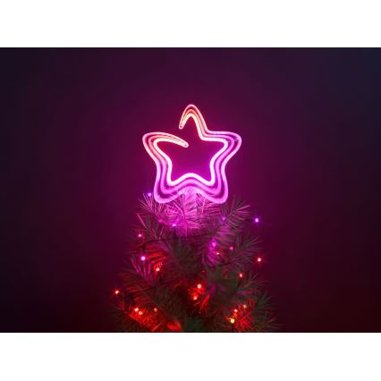 Twinkly - Étoile de Noël RVB à intensité variable TREE TOPPER 76xLED USB Wi-Fi