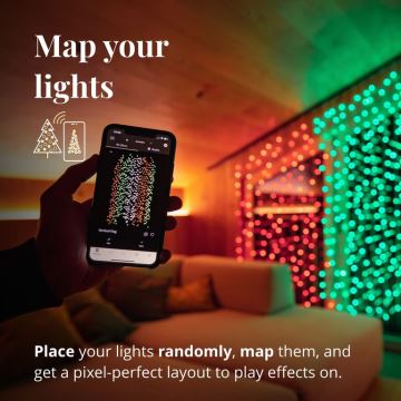 Twinkly - LED RGBW Dimbaar buitenshuis Kerst gordijn CURTAIN 210xLED 6,1m IP44 Wi-Fi