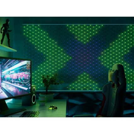 Twinkly - LED RGB dimbare kerstverlichting gordijn MATRIX 480xLED 1x1 m Wi-Fi