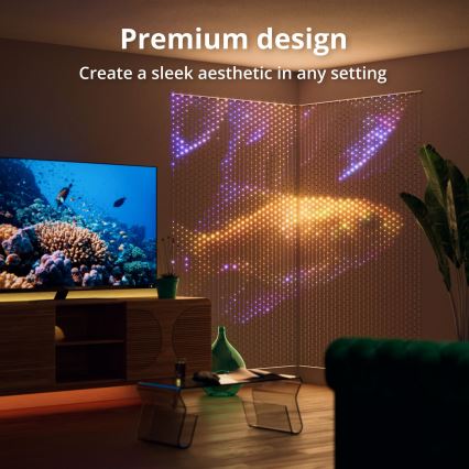 Twinkly - LED RGB dimbare kerstverlichting gordijn MATRIX 480xLED 1x1 m Wi-Fi