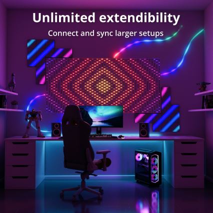 Twinkly - LED RGB dimbare kerstverlichting gordijn MATRIX 480xLED 1x1 m Wi-Fi
