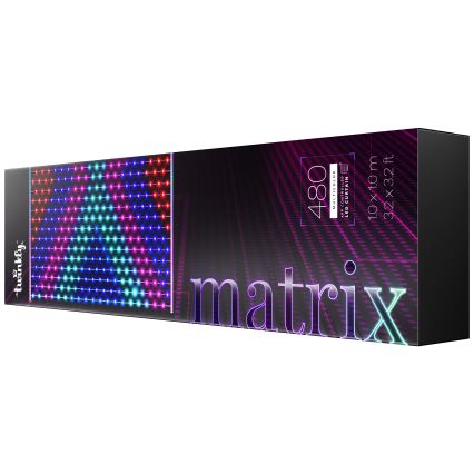 Twinkly - LED RGB dimbare kerstverlichting gordijn MATRIX 480xLED 1x1 m Wi-Fi