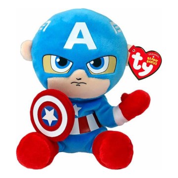 TY - Plushen speelgoed SOFT CAPTAIN AMERICA Marvel 15 cm