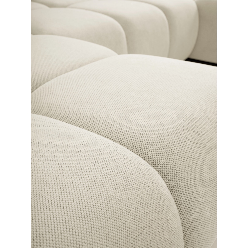U-vormige gestoffeerde opvouwbare bank met opbergruimte ALMADA beige
