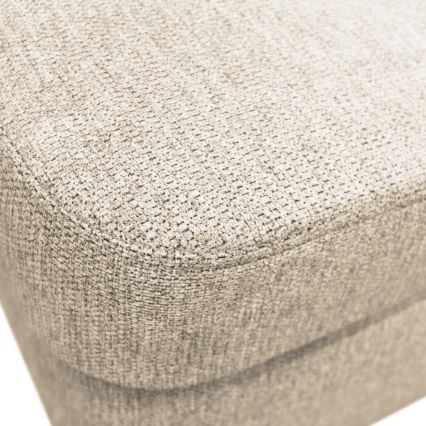 U-vormige gestoffeerde opvouwbare hoekbank SERPA links beige